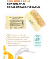 Biolea's Doğal Bal-Eşek Sütü-Kabak Lifli Katı Sabun 110 gr