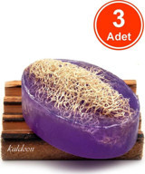 Kaldeon Doğal El Yapımı Kabak Lifli-Lavanta Katı Sabun 3x120 gr