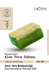 Lacinia Doğal Kabak Lifli Aloe Vera-Kabak Lifli Katı Sabun 130 gr