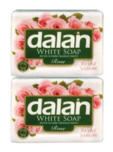 Dalan Beyaz Katı Sabun-Gül Katı Sabun 2x600 gr