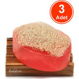 Kaldeon Doğal El Yapımı Frambuaz-Kabak Lifli Katı Sabun 3x120 gr