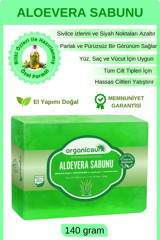 Organicsun Tüm Cilt Tipleri İÇin Aloe Vera Katı Sabun 140 gr