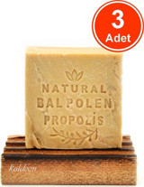 Kaldeon Doğal El Yapımı Bal-Polen-Propolis Katı Sabun 3x120 gr