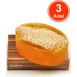 Kaldeon Doğal El Yapımı Kabak Lifli-Mango Katı Sabun 3x120 gr