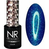 Nr Nail Republic 458 Mavi Parlak Simli Oje