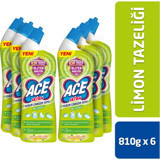 Ace Ultra Yoğun Limon Banyo-Mutfak İçin Konsantre Sıvı Çamaşır Suyu 6x810 ml