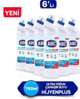 Abc Ultra Yoğun Banyo-Mutfak İçin Konsantre Jel Çamaşır Suyu 6x750 ml