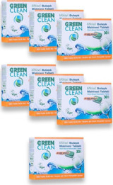 Green Clean Bitkisel Tablet Bulaşık Makinesi Deterjanı 7x30 Adet