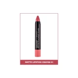 Lollis Crayon No:001 Kalın Mat Dudak Kalemi Pembe