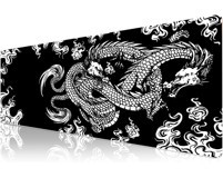 KlasseGear Dragon Knot 90x40 cm XXL Gaming Mousepad Siyah