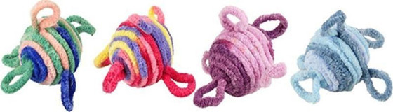 Flamingo Wollen Peluş Tüylü Isırma Yavru-Yetişkin Top Kedi Oyuncağı