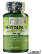 Nature's Supreme Rhodiola Root Aromasız Yetişkin Vitamin 60 Adet Kapsül