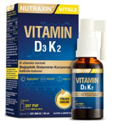 Nutraxin Vitamin D3K2 Sıvı Yetişkin Vitamin 3x30 ml