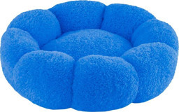 Patiderm Peluş Yıkanabilir Tek Fonksiyonlu 50x50x14 cm Sepet Kedi Yatağı Mavi
