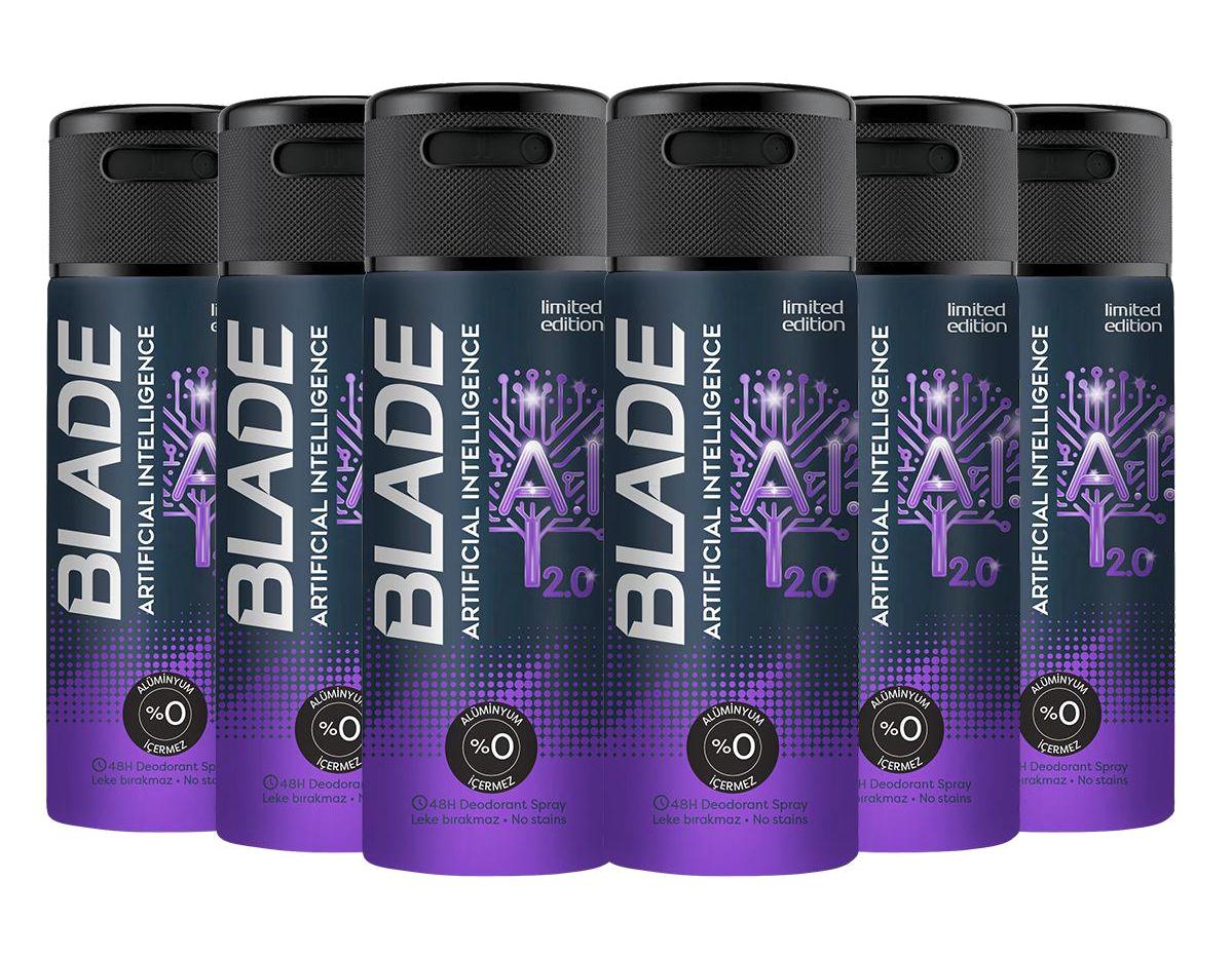 Blade Artificial Intelligence Sprey Erkek Deodorant 6x150 ml