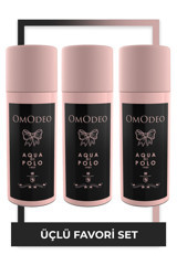 Aqua Di Polo Omodeo Pudrasız Sprey Kadın Deodorant 3x150 ml
