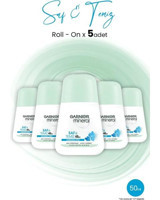 Garnier Saf Ve Temiz Pudrasız Ter Önleyici Antiperspirant Roll-On Kadın Deodorant 5x50 ml