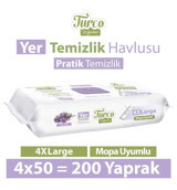 Turco 50 Yaprak 4'lü Paket Islak Mendil