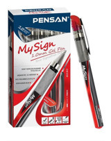 Pensan My Sign Plastik Tek Renkli 1.0 mm Kırmızı 12'li Tükenmez Kalem Seti
