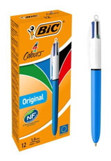 Bic 4 Colours Original Plastik 4 Renkli 1.0 mm Çok Renkli 12'li Tükenmez Kalem Seti