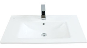 Creavit Su080 Klasik Tekli 80 cm Seramik Seramik Dikdörtgen Lavabo Beyaz