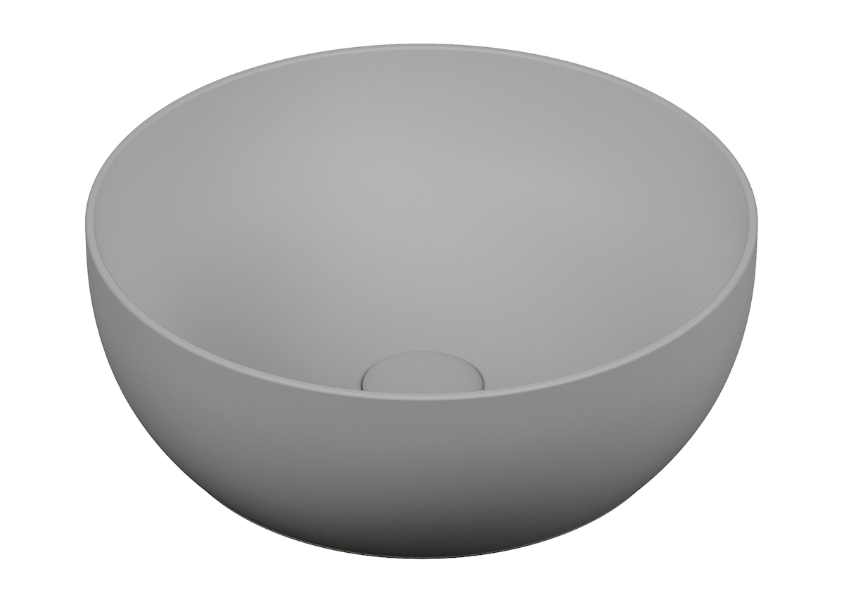 Vitra Outline Dekoratif Tekli 40 cm Seramik Çanak Yuvarlak Lavabo Taş Grisi