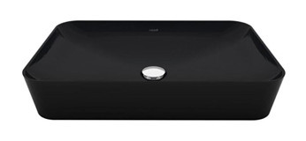 Creavit Ultra Ul060 Klasik Tekli 60 cm Seramik Çanak Dikdörtgen Lavabo Siyah