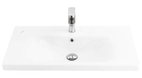 Creavit Ek080 Klasik Tekli 80 cm Seramik Seramik Dikdörtgen Lavabo Beyaz