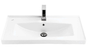 Creavit Sera Tf185 Klasik Tekli 85 cm Seramik Seramik Dikdörtgen Lavabo Beyaz