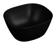 Vitra Plural Dekoratif Tekli 45 cm Seramik Çanak Kare Lavabo Mat Siyah