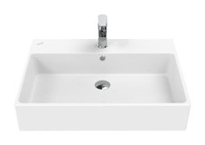 Creavit Next Klasik Tekli 70 cm Seramik Tezgah Üstü Kare Lavabo Beyaz