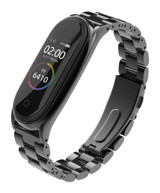 Grc Accessory Mi Band 5 Uyumlu Xiaomi Mi Band Metal Akıllı Saat Kordonu Siyah