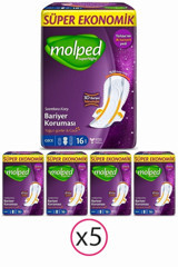 Molped SuperNight İnce 16'lı Hijyenik Ped 5 Adet