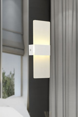 Apliqa Pearl Tekli Cam LED Aplik Beyaz