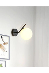 Modavize Sezen Tekli Cam LED Aplik Beyaz