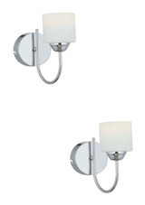 Apliqa Esila Tekli Krom LED Aplik Gri