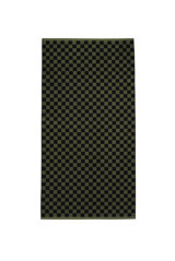 Cottontherapy Check Pamuklu Plaj Havlusu Haki Siyah
