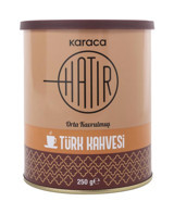Karaca Hatır Orta Kavrulmuş Türk Kahvesi Teneke Kutu 250 Gr