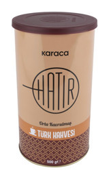 Karaca Hatır Orta Kavrulmuş Türk Kahvesi Teneke Kutu 500 Gr