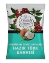Abdullah Efendi Hazır Türk kahvesi HİNDİSTAN CEVİZİ AROMALI 100 GR