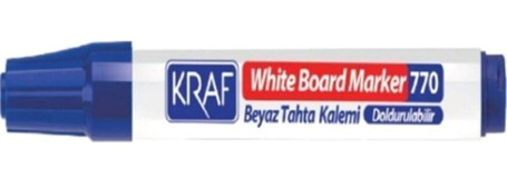 Kraf 12'li Doldurulabilir Silinebilir Mavi Tahta Kalemi