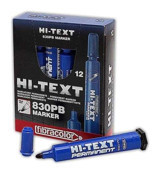 Hi Text 830PB 12'li Doldurulabilir Silinebilir Mavi Tahta Kalemi