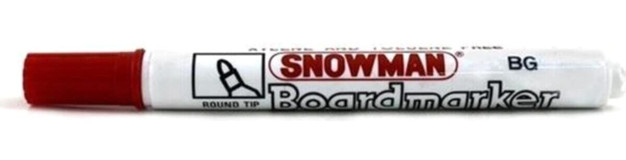 Snowman Doldurulabilir Silinebilir Kırmızı Tahta Kalemi