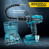 Anadolu Strong Ans1069 36 W Darbeli Akülü Şarjlı Matkap
