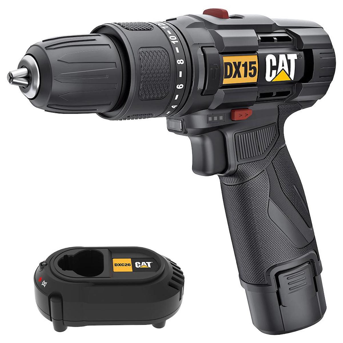 Cat DX15 750 W Darbeli Akülü Şarjlı Matkap