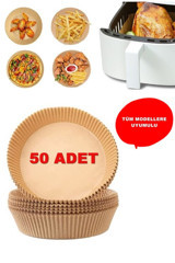 Kitchen Beauty Yuvarlak Tabak Airfryer Pişirme Kağıdı 50 Adet