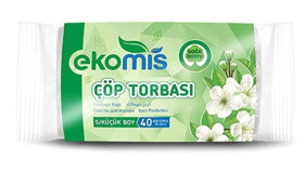 Ekomis Küçük Boy 40x50 cm Çöp Poşeti 30 Adet Beyaz