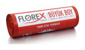 Florex Büyük Boy 60x85 cm Çöp Poşeti 100 Adet Kırmızı
