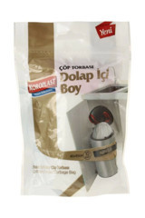 Koroplast Büzgülü Dolap İçi Boy 45x50 cm Çöp Poşeti 10 Adet Beyaz