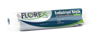 Florex Büyük Boy 65x80 cm Çöp Poşeti 10 Adet Siyah